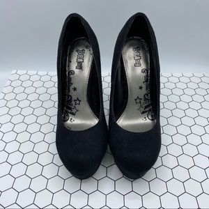 Brash Basic Black Suede Pump - Stiletto Heels